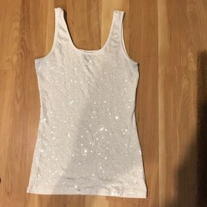 Rue 21 white sparkle tank